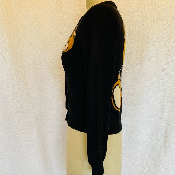 Moschino XS/Sm black conductor bear sweater pure wool. - Picture 3 of 10
